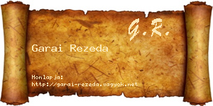Garai Rezeda névjegykártya